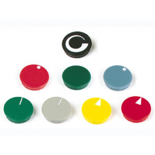 LID FOR 10mm BUTTON (YELLOW - WHITE LINE)