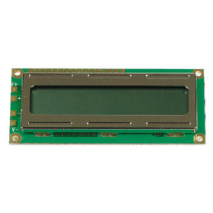 LCD SUPERTWIST 16 x 1 - RETRO-ECLAIRAGE AVEC LEDS JAUNES/VERTES