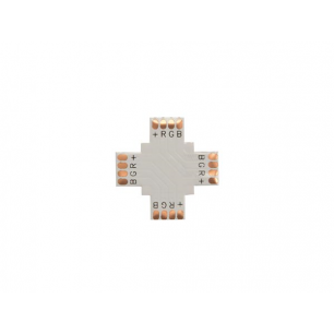 CONNECTEUR PCB FLEXIBLE - FORME + - 10 mm - COULEUR RVB