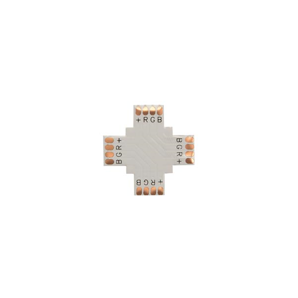 CONNECTEUR PCB FLEXIBLE - FORME + - 10 mm - COULEUR RVB