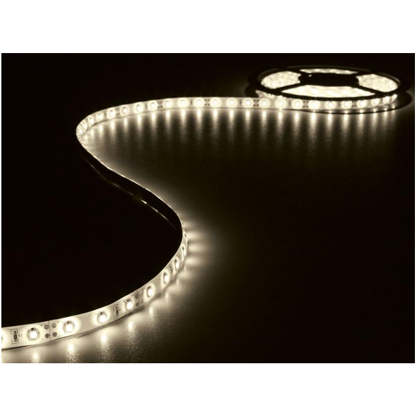 KIT RUBAN À LED FLEXIBLE  ET ALIMENTATION - BLANC CHAUD - 300 LED - 5 m - 12 VCC