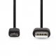 Cable USB A vers Micro-USB de 50cm - USB2.0 - 10W - 480Mbps noir