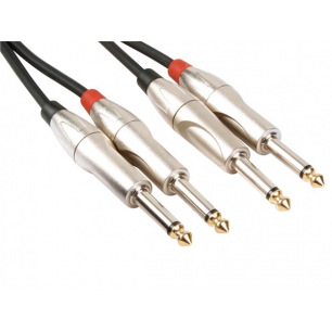 Câble audio professionnel, JACK MONO 2 x 6.35mm VERS JACK MONO 2 x 6.35mm  (5m)