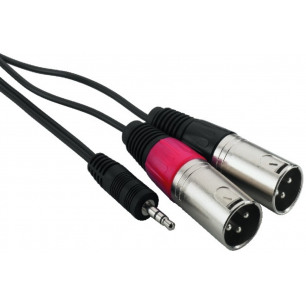 CABLE JACK3.5 MALE STEREO VERS 2 XLR 3 POLES MALES - 3 METRES