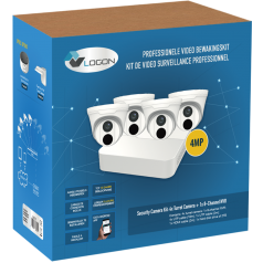 Kit de vidéo-surveillance - Enregistreur 8 canaux + 4 caméras dôme 4MP