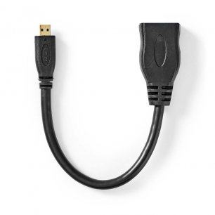 Câble HDMI Haute Vitesse avec Ethernet - Micro-connecteur HDMI - HDMI Femelle 0,2 m