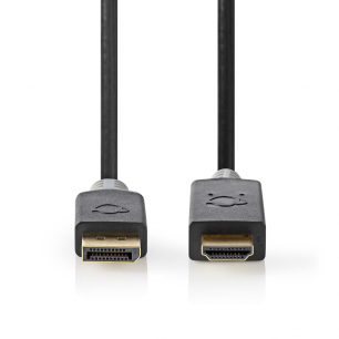 Câble displayport mâle - HDMI Mâle - 2.00m
