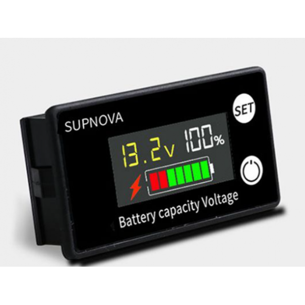 Indicateur de charge de batterie de 8 à 100Vdc configurable