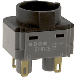 SWITCH EAO 1NO + 1NF POUR ARRET D'URGENCE - CONNECTION FASTON - CONTACT OR