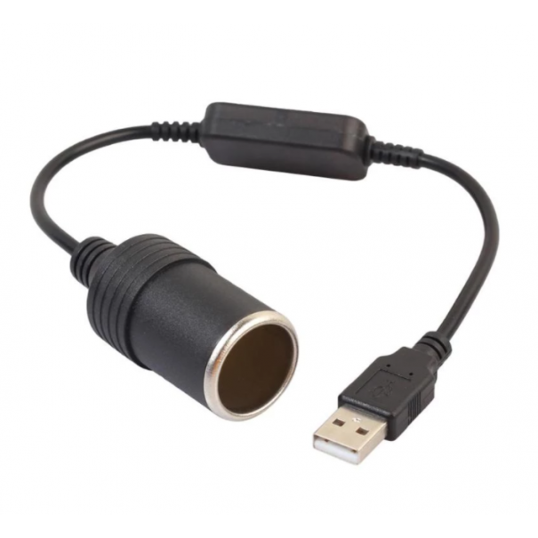 ADAPTATEUR USB 5V VERS ALLUME CIGARE 12V 1AMP