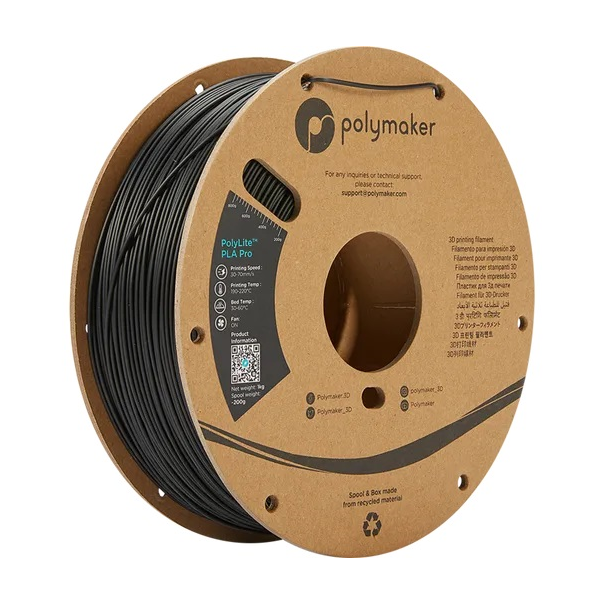 Filament PLA PRO 1.75 mm - Black (Noir) - 1 kg - PolyLite - Polymaker
