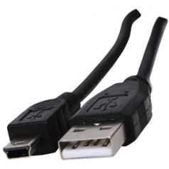 CABLE USB A M - MINI USB 5 BROCHES - 2M