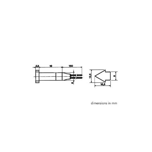 VOYANT FLECHE 220V ROUGE