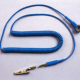 CORDON CM424/4 POUR BRACELET ANTISTATIQUE. PRESSION 10MM + FICHE DE SECURITE ET PINCE CROCODILE.