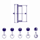 LID FOR 28mm BUTTON (BLUE - WHITE LINE)