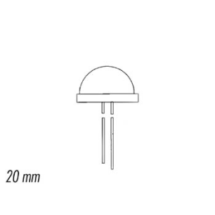 LED GEANTE ROUGE DIFFUSANTE 20mm