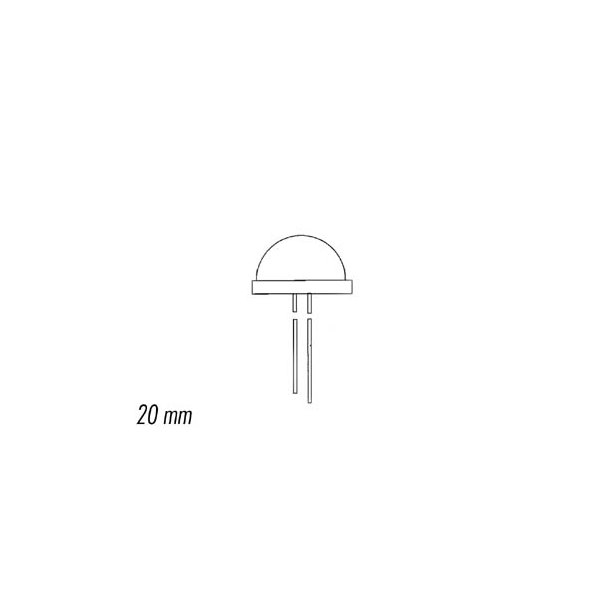 LED GEANTE ROUGE DIFFUSANTE 20mm