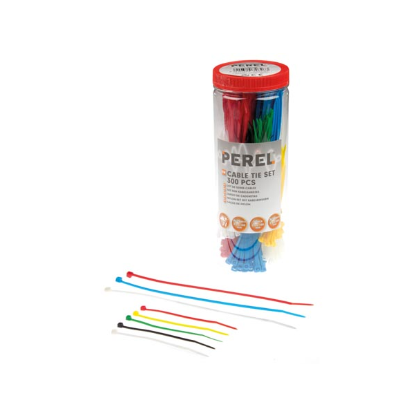 JEU DE SERRE-CÂBLES EN NYLON - DIFFÉRENTES COULEURS (300 pcs)