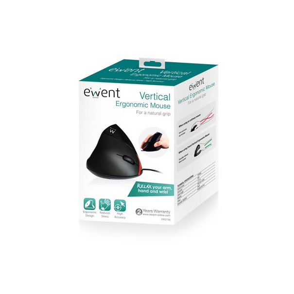 EWENT - SOURIS VERTICALE ERGONOMIQUE - USB