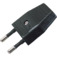 Fiche électriques 2 pôles mâle - 2,5A - 230V - Noir