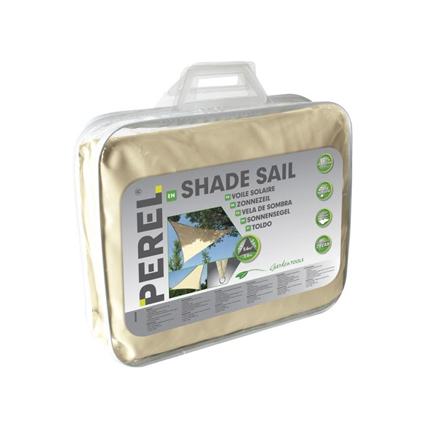 VOILE SOLAIRE - TRIANGLE - 3.6 x 3.6 x 3.6 m - COULEUR: CRÈME VOILE SOLAIRE - TRIANGLE - 3.6 x 3.6 x 3.6 m - COULEUR: CRÈME