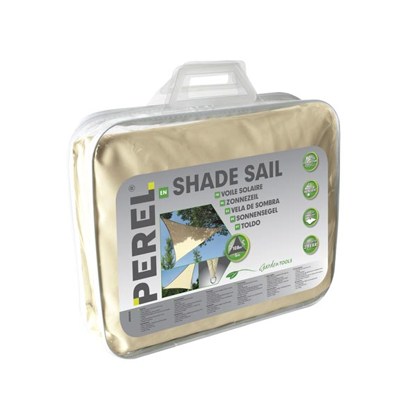 VOILE SOLAIRE - TRIANGLE - 5 x 5 x 5 m - COULEUR: CRÈME VOILE SOLAIRE - TRIANGLE - 5 x 5 x 5 m - COULEUR: CRÈME