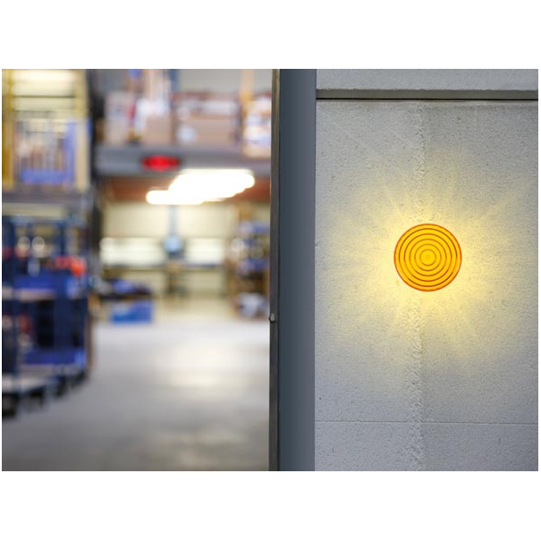 FLASH STROBOSCOPIQUE À LED - AMBRE - 12 VCC - ø 100 mm