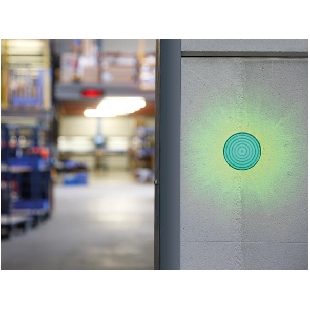 FLASH STROBOSCOPIQUE À LED - VERT - 12 VCC - ø 100 mm