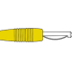 FICHE STANDARD 4mm AVEC VIS DE SERRAGE - JAUNE (VON 20)