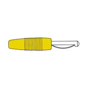 FICHE STANDARD 4mm AVEC VIS DE SERRAGE - JAUNE (VON 20)