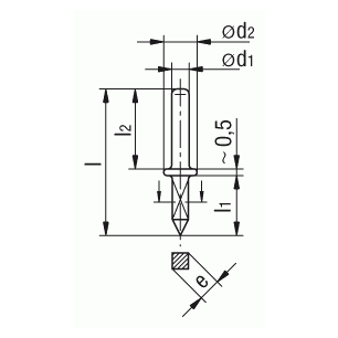 PICOT 1.0MM MALE PCB ARGENTE