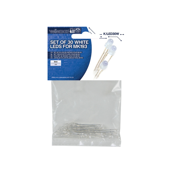 JEU DE 30 X LED BLANCHE DE 3MM POUR MK193