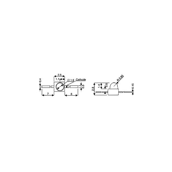 LED SOLID-STATE SUBMINIATURE 1.9mm - VERT DIFFUSANT LED SOLID-STATE SUBMINIATURE 1.9mm - VERT DIFFUSANT
