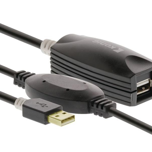 CABLE USB AMPLIFIE MALE FEMELLE - 20 METRES
