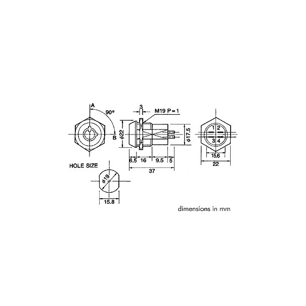 INTERRUPTEUR BIPOLAIRE AVEC CLE A POMPE