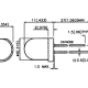 LED SUPERLUMINEUSE JAUNE DIFFUSANTE 8mm 70mcd