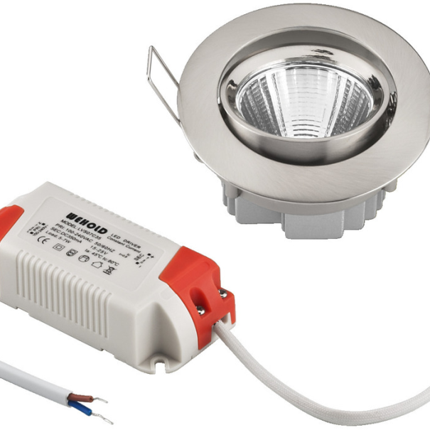 Spot Led à encastrer 5W 3000K 400Lm - Chrome