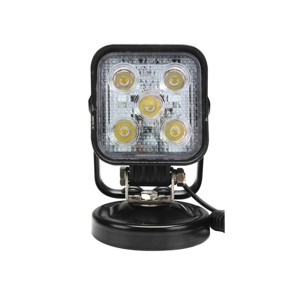 Projecteur Led 15W 800 lm 7500 °K base magnétique prise allume cigare Projecteur Led 15W 800 lm 7500 °K base magnétique prise allume cigare