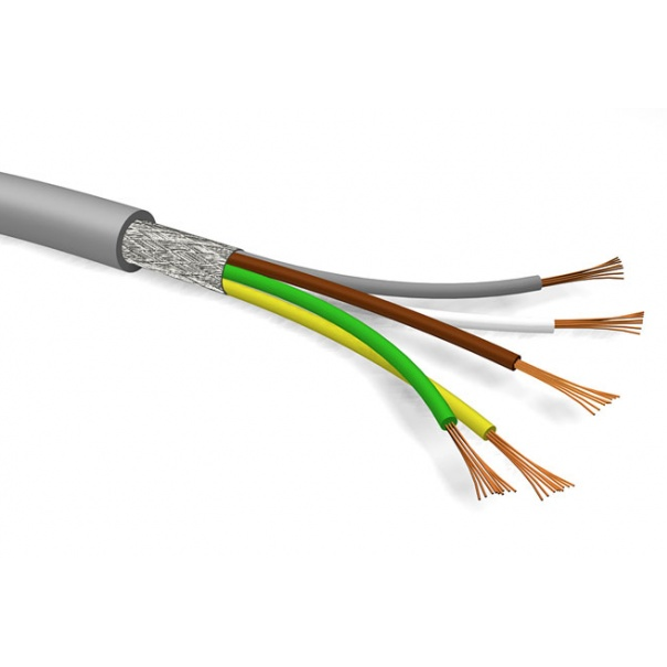 CABLE 4X0.14MM² + TRESSE - CODE COULEUR DIN47100