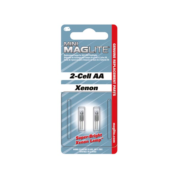 MAGLITE - AMPOULE DE RECHANGE (XÉNON) POUR MINI R6 / SUPER MINI R3 - 2 pcs