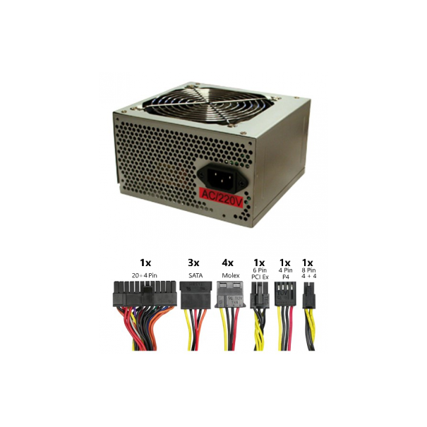 ALIMENTATION LOGON ATX 450W AVEC VENTILATEUR DE 12CM