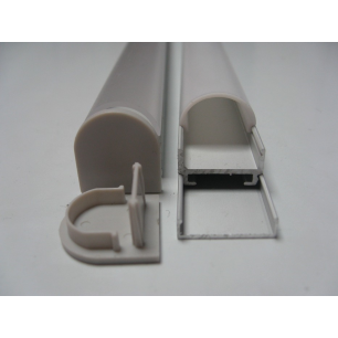 PROFILE ALUMINIUM 1M + PLEXI OPAL