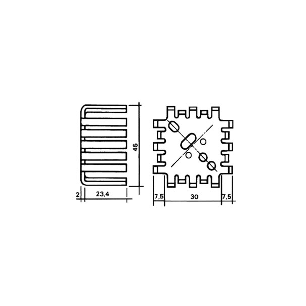 REFROIDISSEUR TO3/TO66/TO220 7.7°C/W