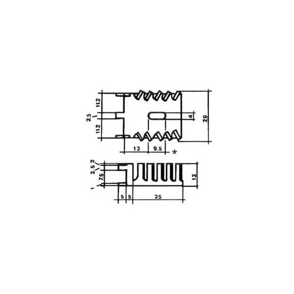 REFROIDISSEUR TO220/TO3P 15.5°C/W AVEC BROCHES REFROIDISSEUR TO220/TO3P 15.5°C/W AVEC BROCHES