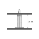 SUPPORT POUR CIRCUIT IMPRIME OUVERTURE 3mm H20mm 18x18mm