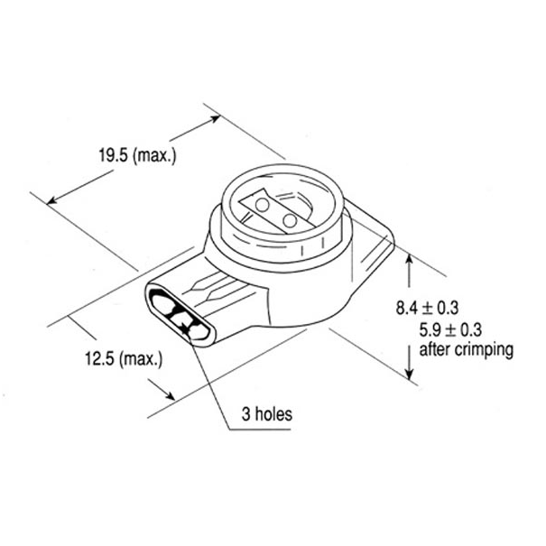 CONNECTEUR POUR DEUX OU TROIS CABLES