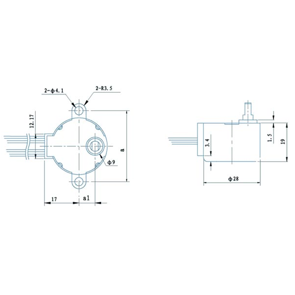 MOTEUR PAS A PAS 12VCC 32mA (ANGLE 5.625° / 64 PAS) MOTEUR PAS A PAS 12VCC 32mA (ANGLE 5.625° / 64 PAS)