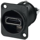 PRISE CHASSIS HDMI NEUTRIK - HDMI A DE CHAQUE COTE - FINITION NOIR