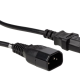 CÂBLE D'ALIMENTATION NOIR C14 + C13 L1.8 m H05VV-F 3G1.00 mm²