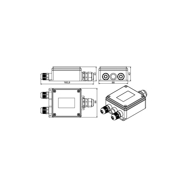 BOÎTIER DE RACCORDEMENT 3 BORNES - ÉTANCHE - IP68 BOÎTIER DE RACCORDEMENT 3 BORNES - ÉTANCHE - IP68